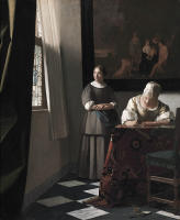Johannes Vermeer, Lady Writing A Letter With Her Maid, c. 1670